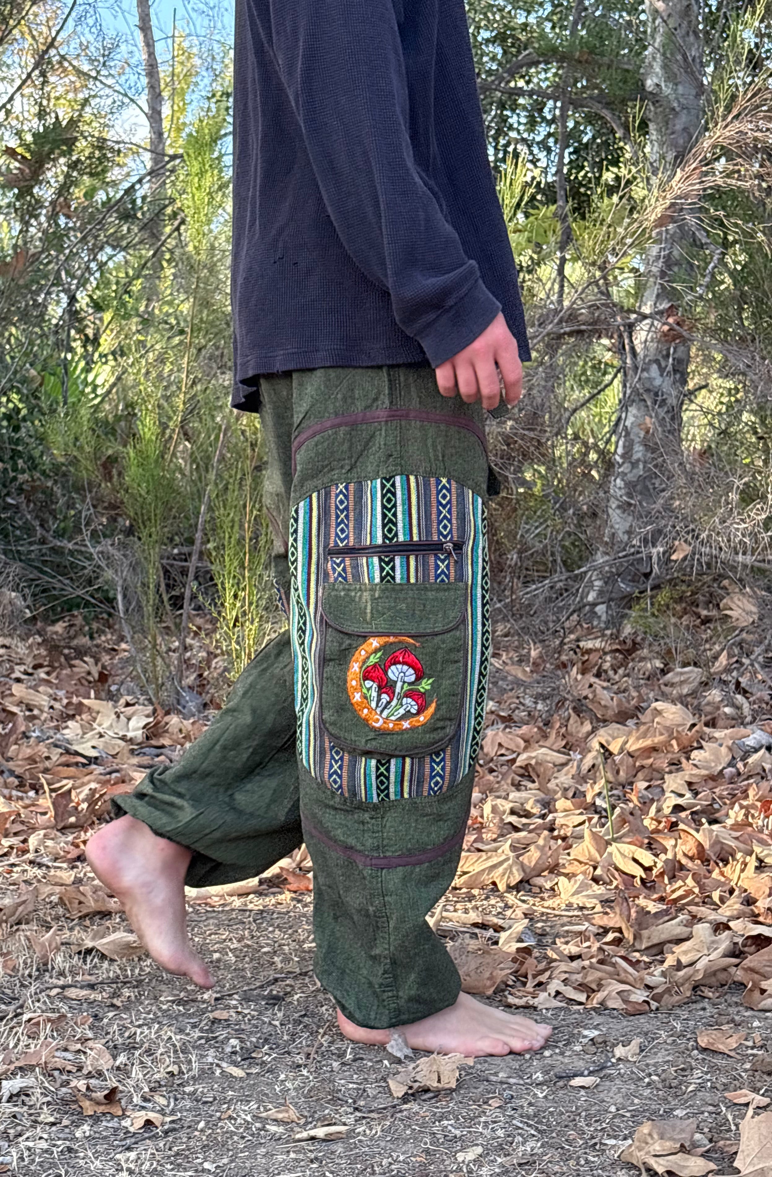 Fungi Festival & Harem Pants - Green
