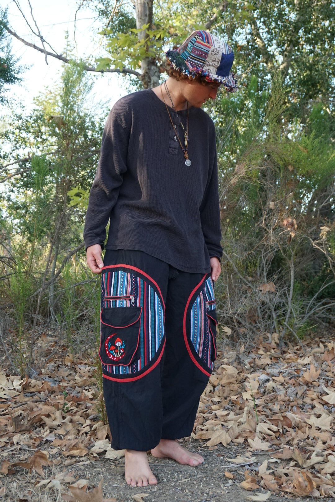 Fungi Festival & Harem Pants - Black