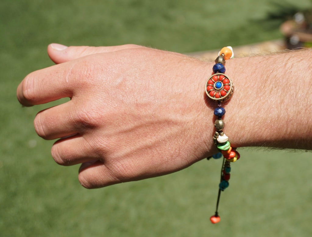 Hand Crafted Tibetan Bracelet- multi-Color