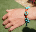 Hand crafted Tibetan bracelet - Light Blue