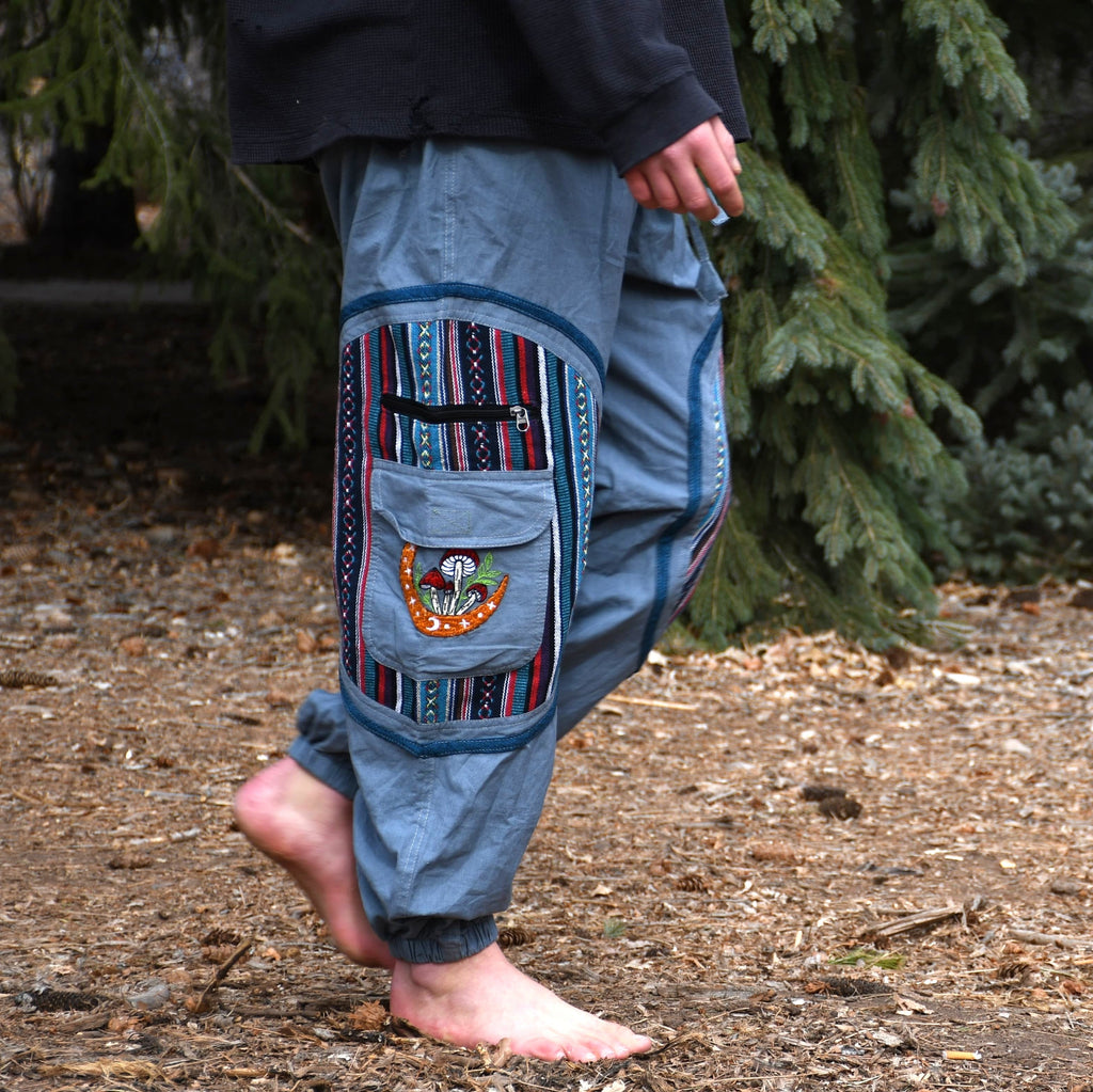 Fungi Festival & Harem Pants - Light Blue