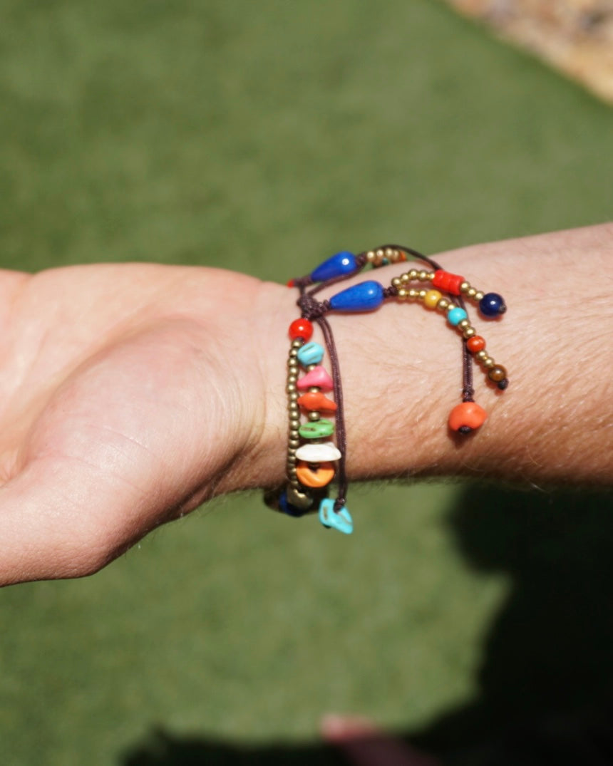 Hand Crafted Tibetan Bracelet- multi-Color