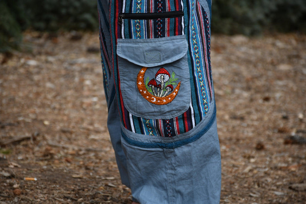 Fungi Festival & Harem Pants - Light Blue