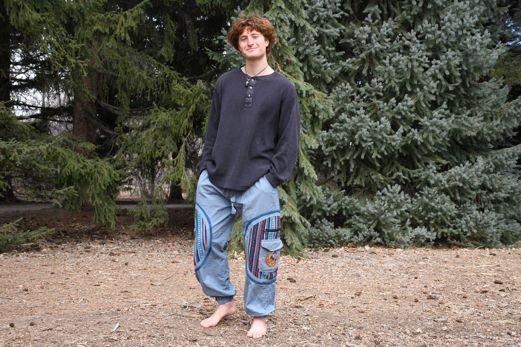 Fungi Festival & Harem Pants - Light Blue