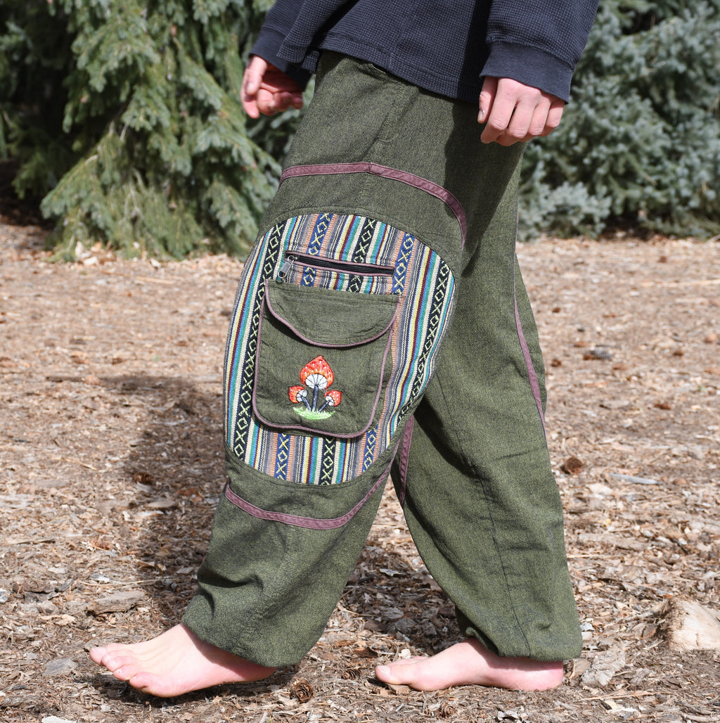 Fungi Festival & Harem Pants - Green