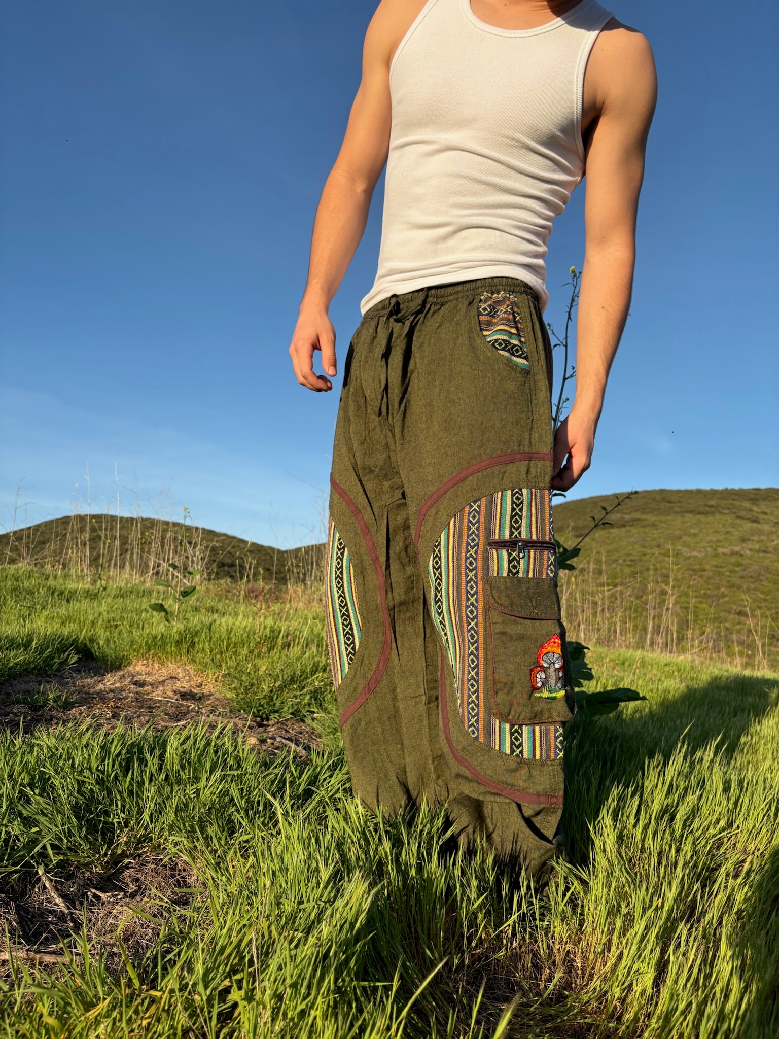 Fungi Festival & Harem Pants - Green